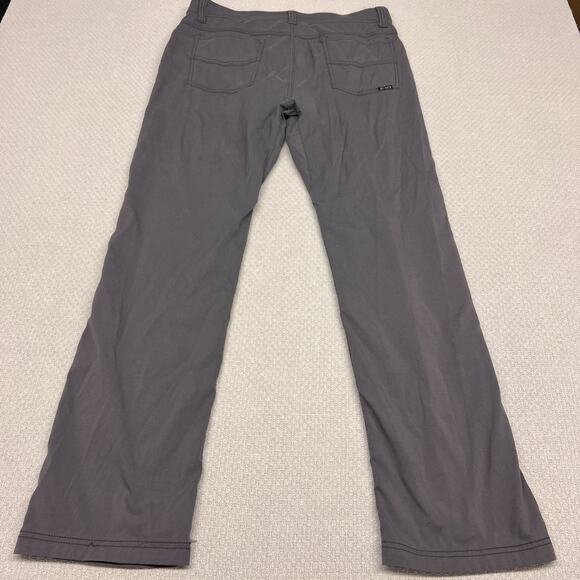 Prana Pants Mens 34x32 Gray Nylon Slim Fit Performance Hiking Outdoor - Picture 2 of 8